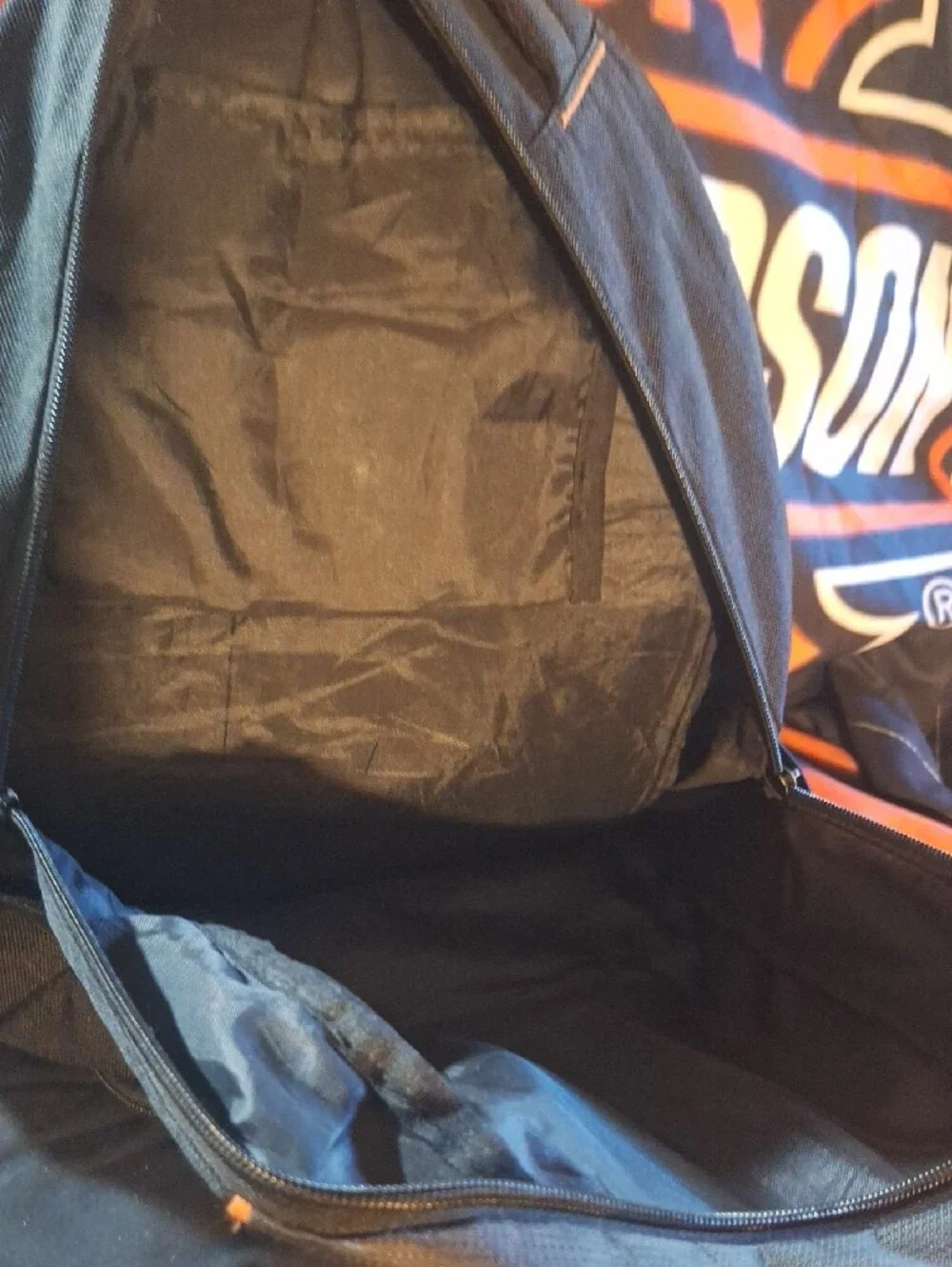 Harley-Davidson Black with Orange Trim Men's Backpack